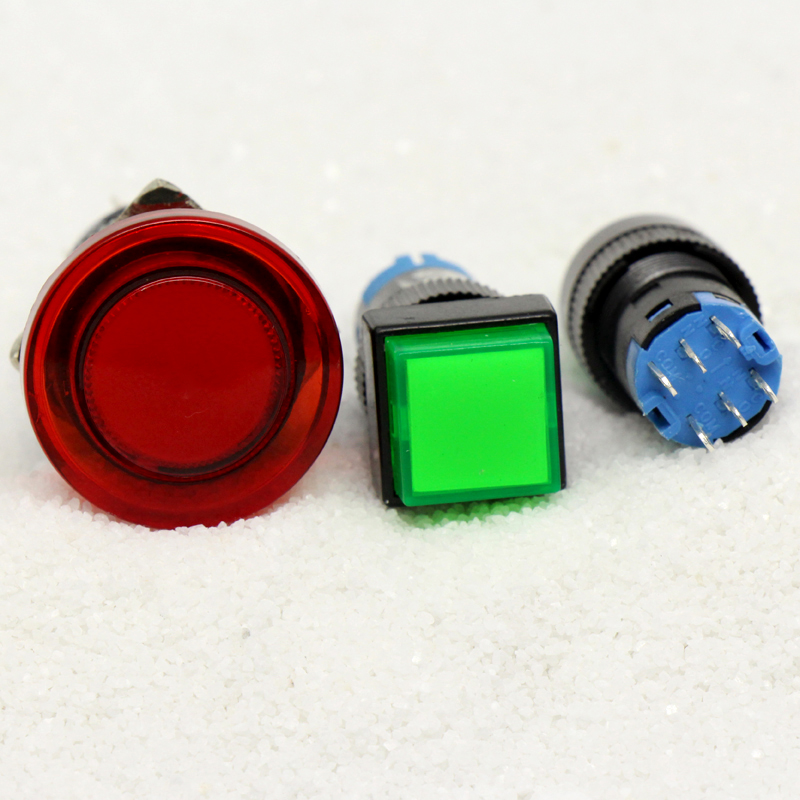 12mm 120 volt mini 6 pin push button switch