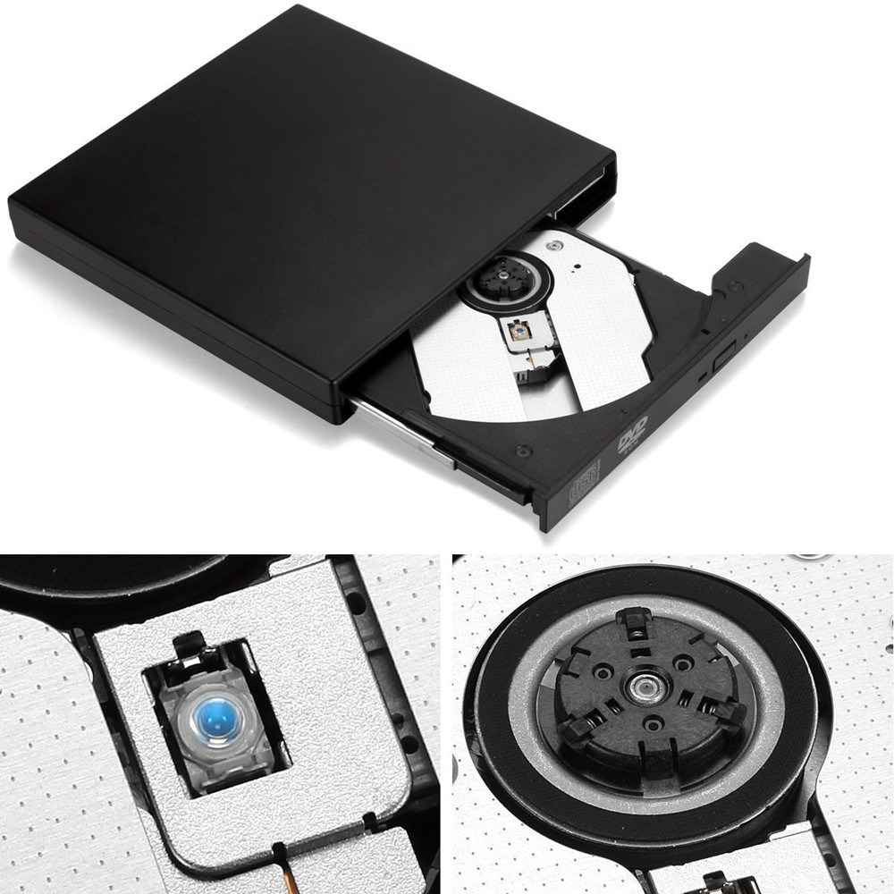 DVDRW External Optical Drive USB 2.0 CD/DVD-RW DVD RW Player Burner Reader Recorder Portable for windows for Macbook
