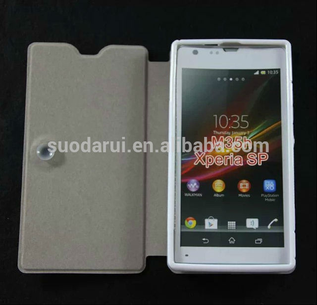 Bookstyle TPU + Leather Case for Sony Xperia SP M35H factory price