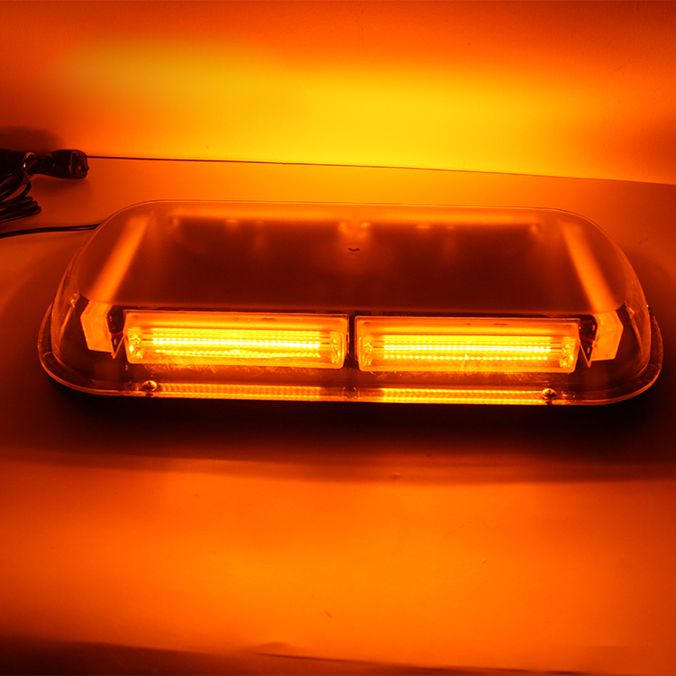 DC12-24V 60W Amber Hazard light bar emergency warning led mini lightbar with magnetic base