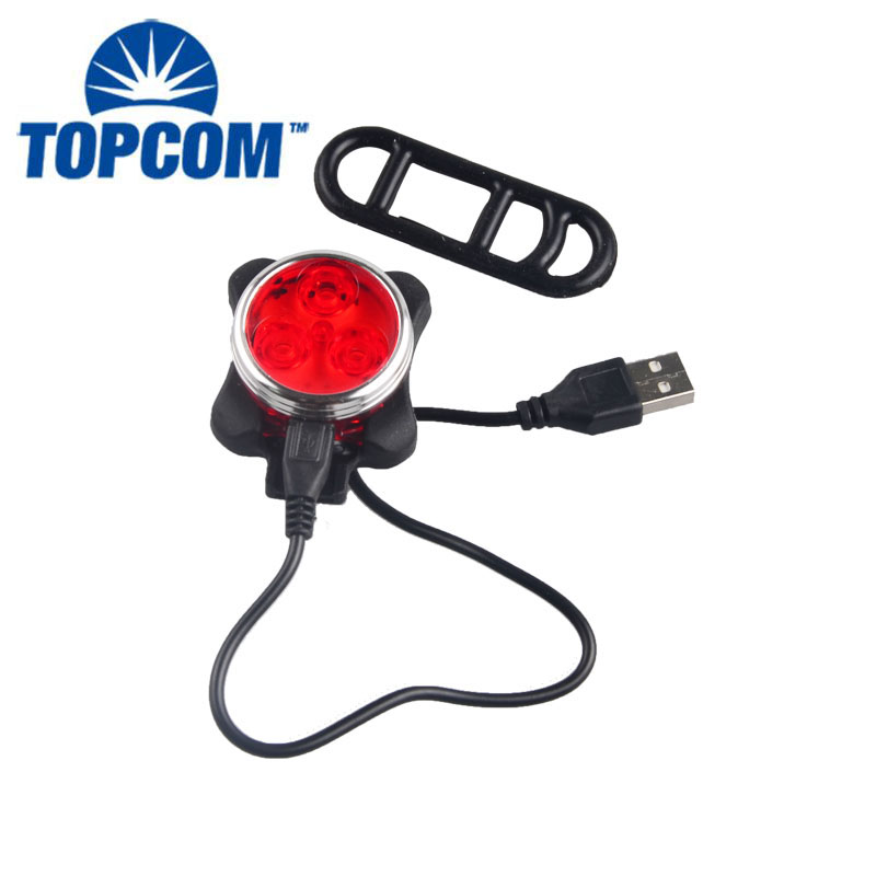 3 LED USB Bicycle Rechargeable Light Handlebar/Frame Mini Rear /Tail Bike Light