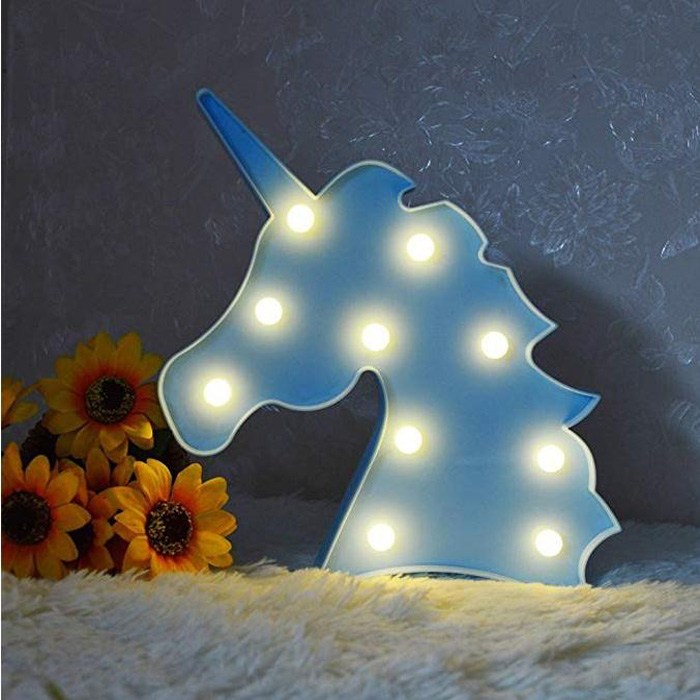 Goldmore PP 3D Battery Unicorn LED Night Light for Living Room,Bedroom ,Home, Christmas,Part