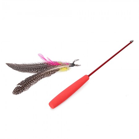 Da Bird feather wand cat toy & 2 Attachment refills Go Cat interactive