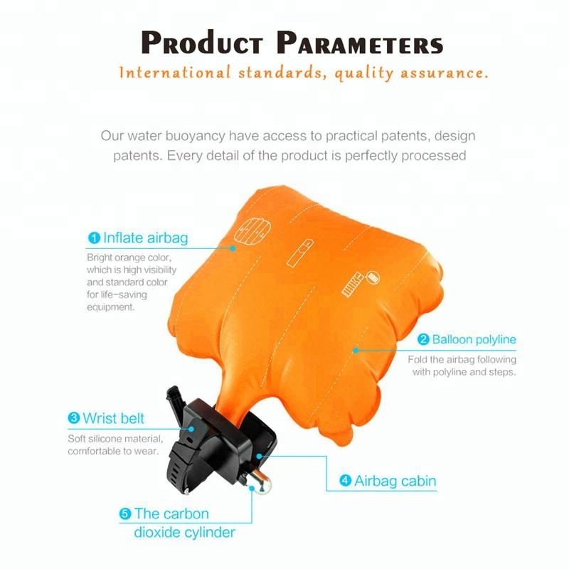 New design Wristband Lightweight Water Buoyancy Aid water sports emergency self rescue lifesaving anti-drowning bracelet