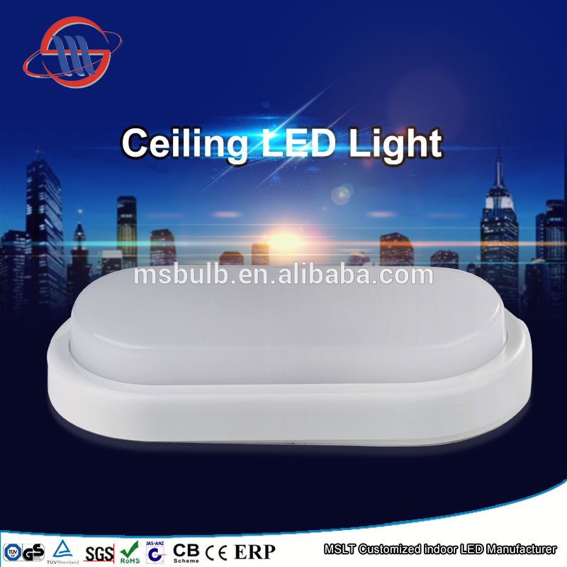 Mingshuai IP44 10W Surface Mounted Oval Led Ceiling Light