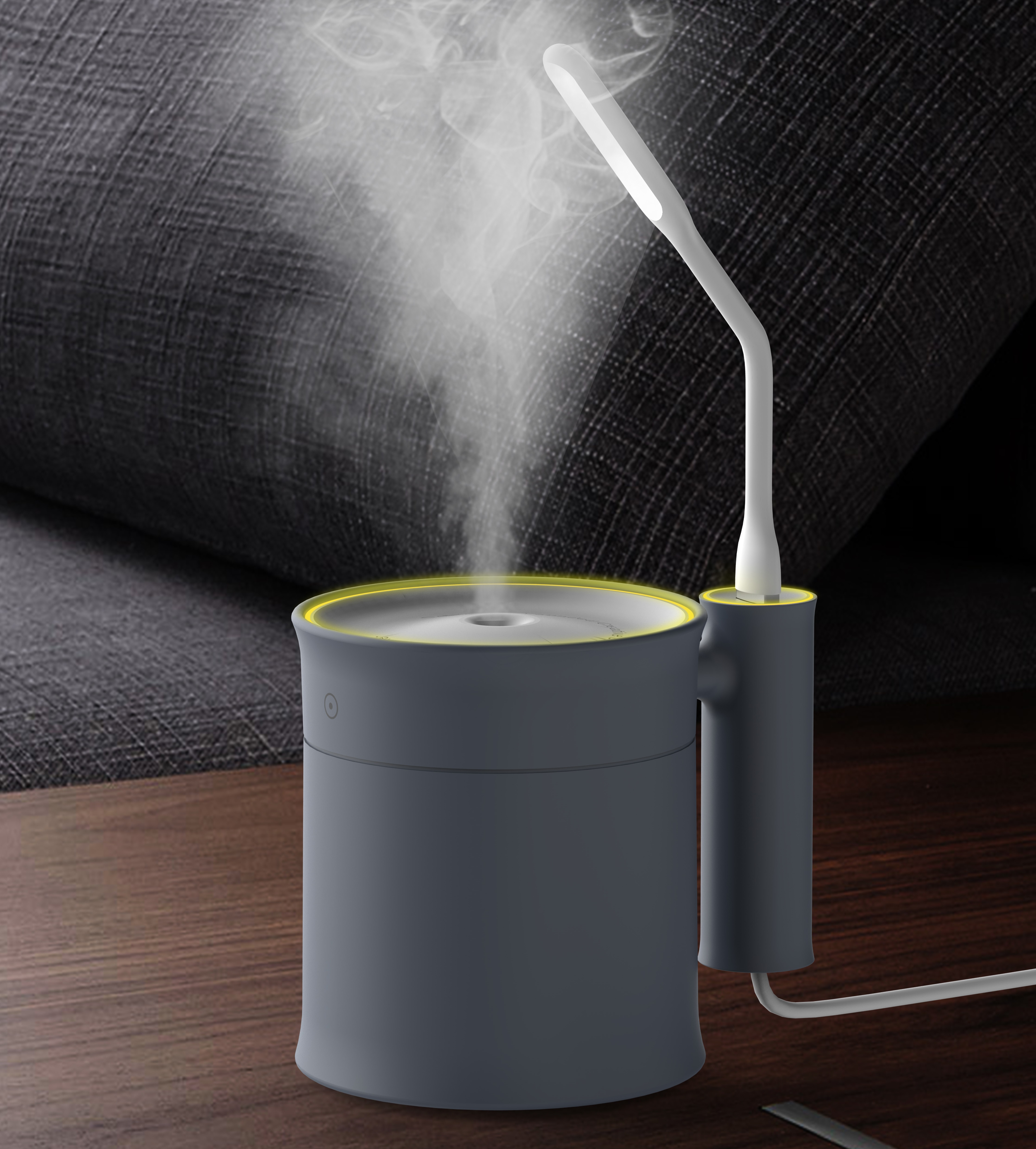 2019 New Bamboo Tube  Ultrasonic Humidifier Aroma Bamboo Cool Mist Mini Portable Humidifier for Car