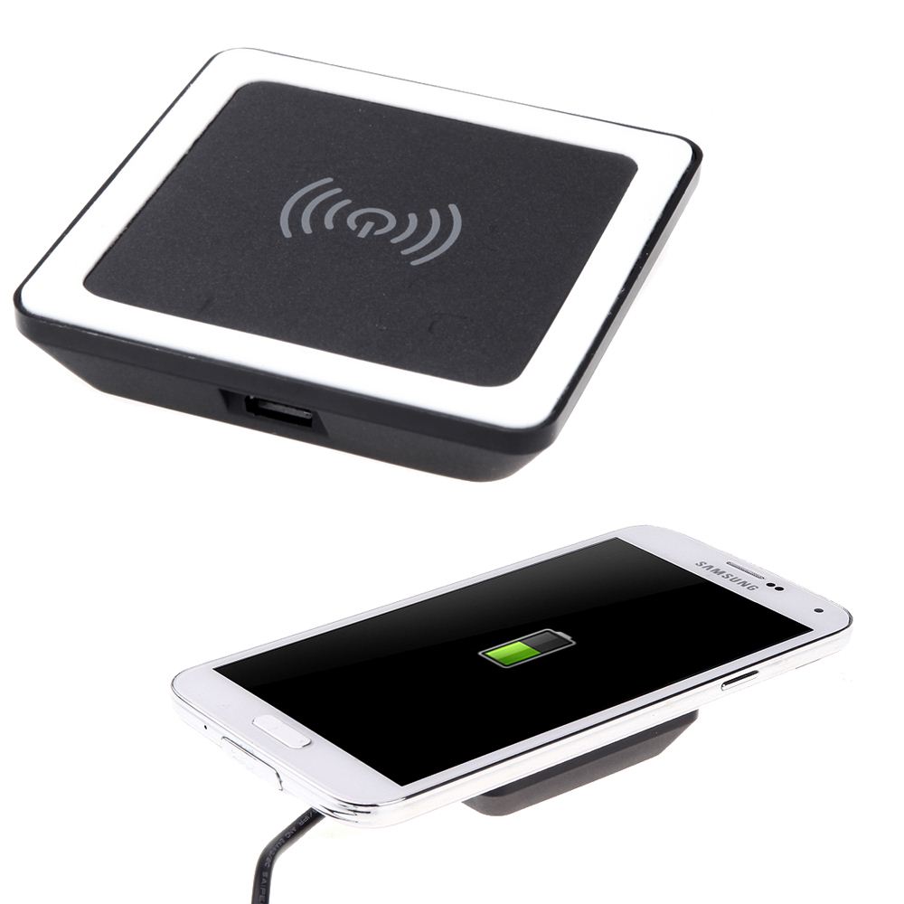 Mobile Phone Chargers Mini Wireless Charger Transmitter Pad Wireless Mobile Charger with Silicone Mat for iPhone Nexus HTC Nokia