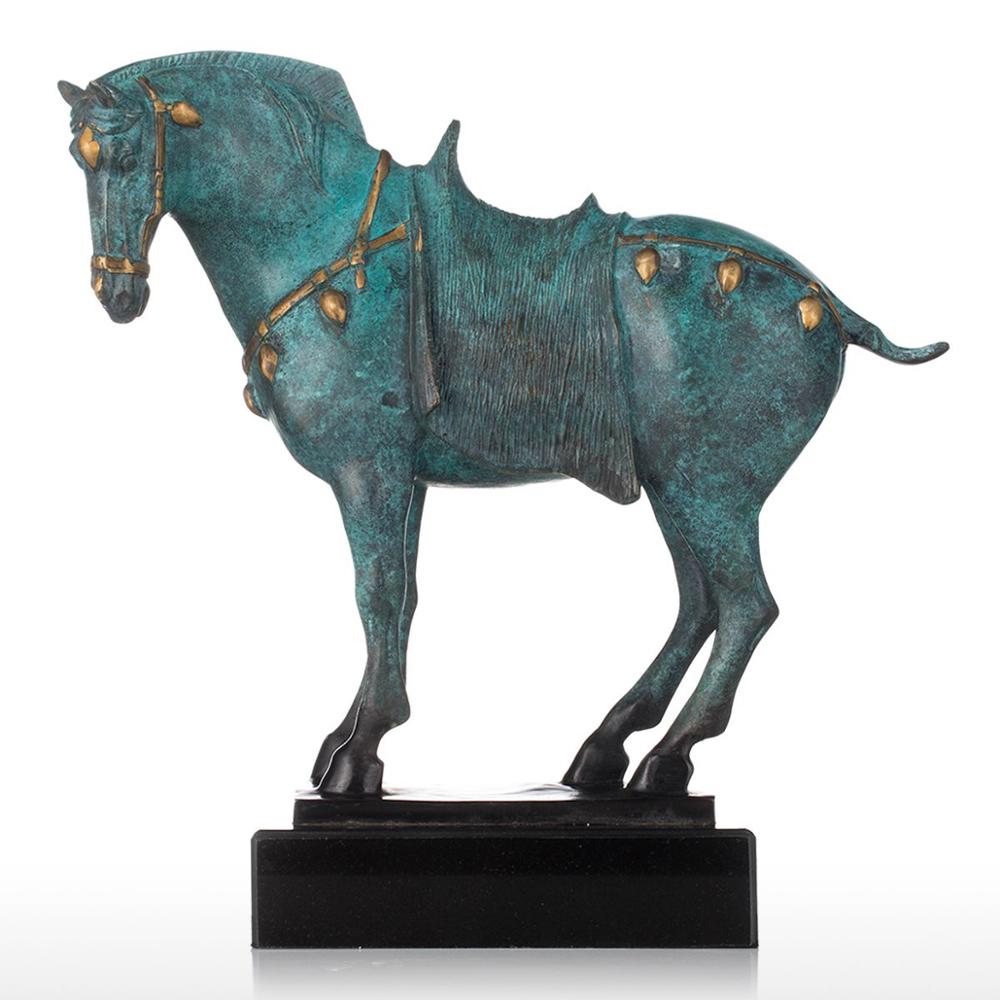 Chinese Horse Bronze Sculpture Elegant Modeling Chinese Characteristics Animal Horse Tabletop for Home Ornaments