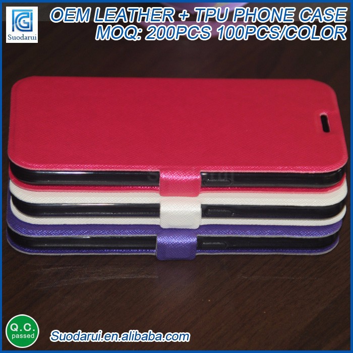 New style fashion cell phone cases leather+TPU case for iphone 6