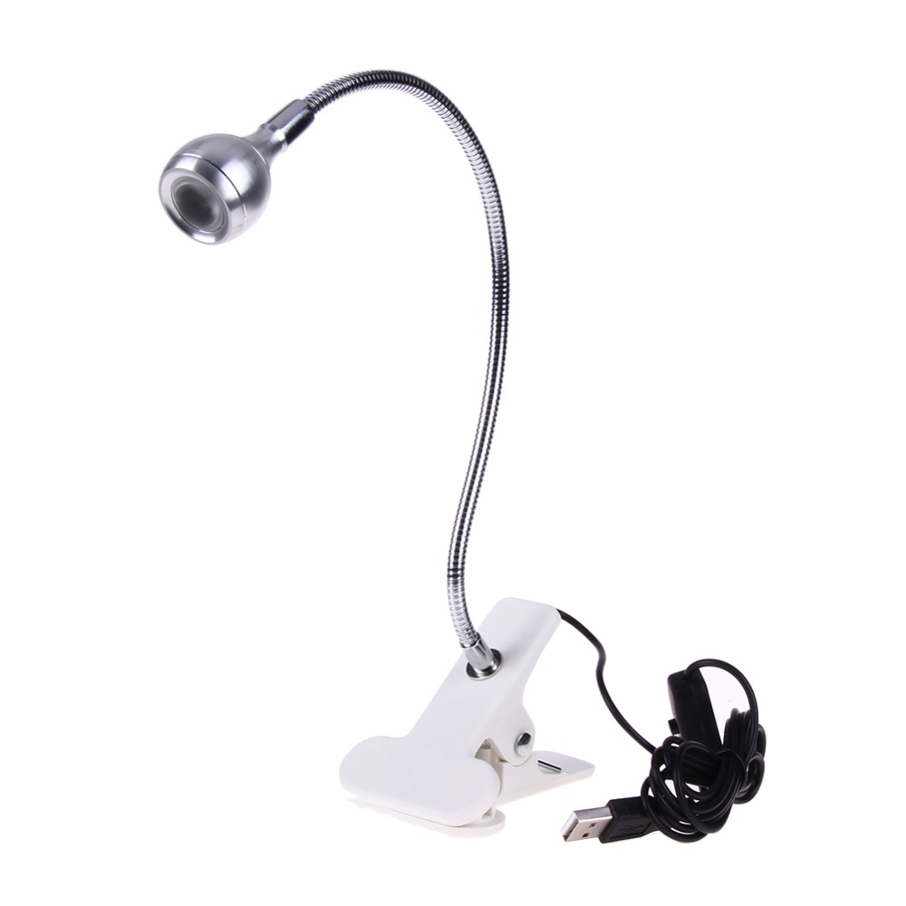 Wholesale  USB rechargeable LED Night Light Clip on Flexible Reading  Light Bed Table Desk LED Book Lamp