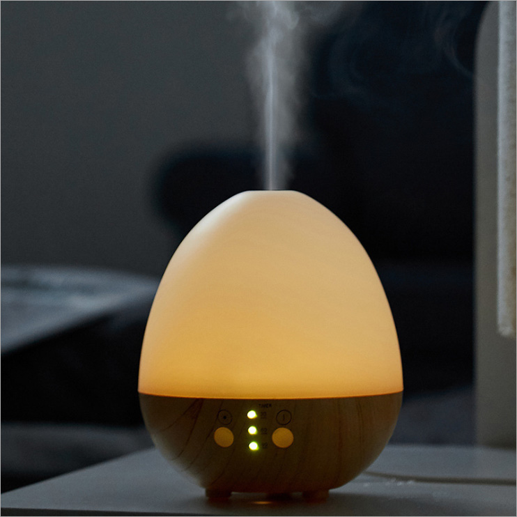 Hidly 235ml Essential Oil Diffuser Egg Shape USB Humidifier Aromatherapy Oil Diffuser Air Purifier with LED Light Factory Price