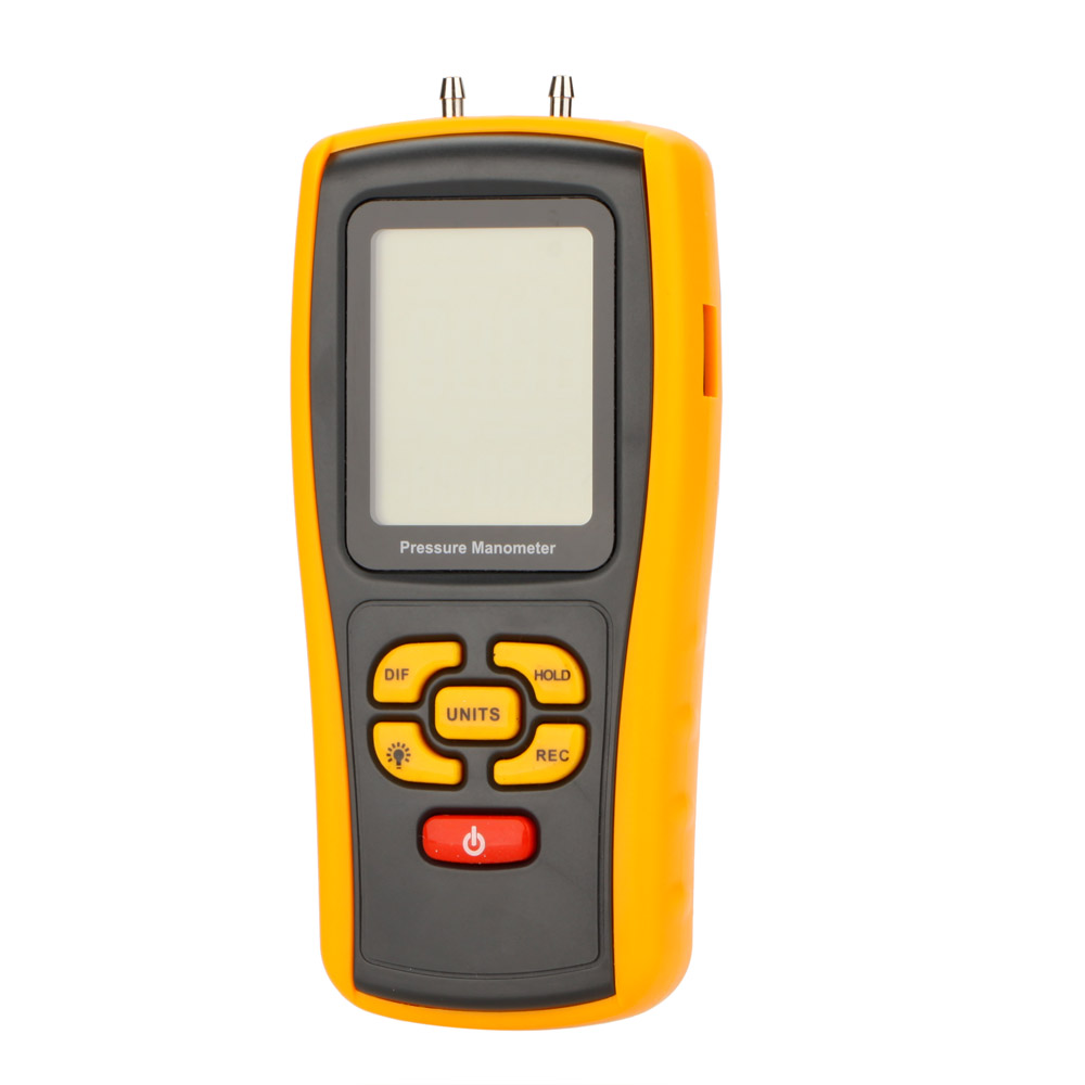 GM520 Portable USB Digital LCD Pressure Manometer Gauge Measuring Range 35kPa with Temperature Compensation