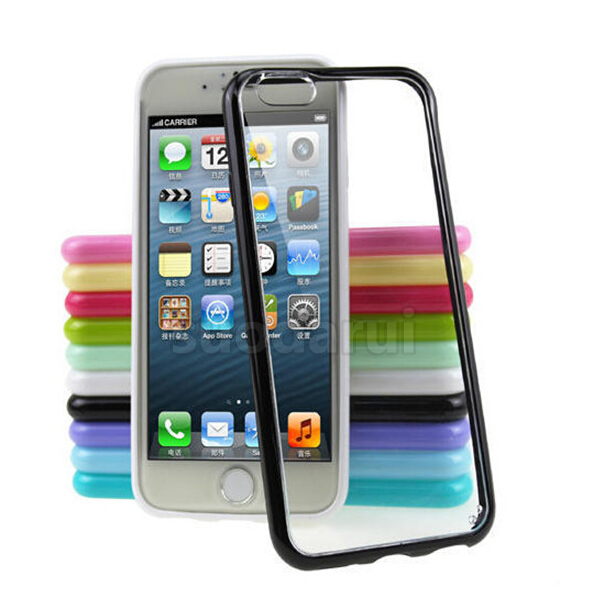 TPU pc clear transparent back case for iphone 6s bumper hard case shell cover