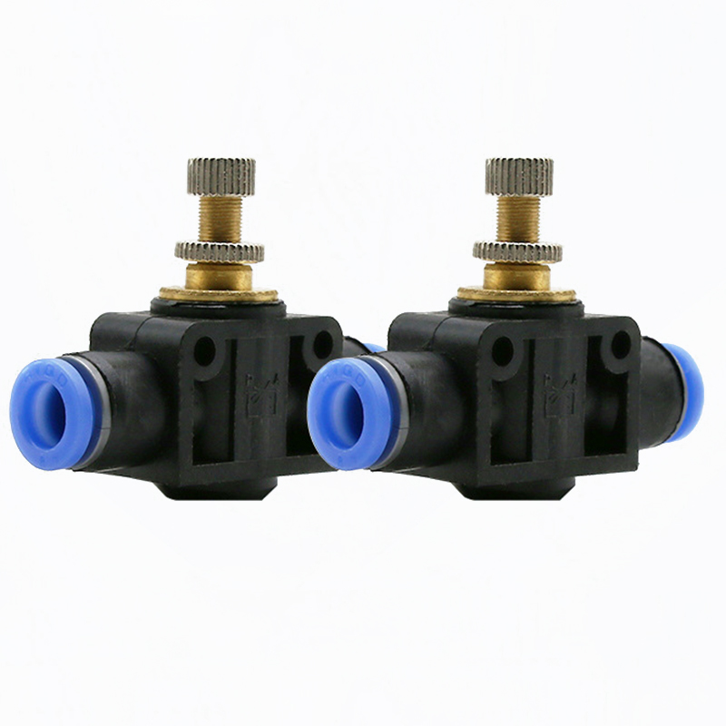 Pneumatic Throttle Flow control valve Tube OD 4mm 6mm 8mm 10mm Pneumatic fittings LSA-8 LSA-10 Quick Connector Pneumatic Parts