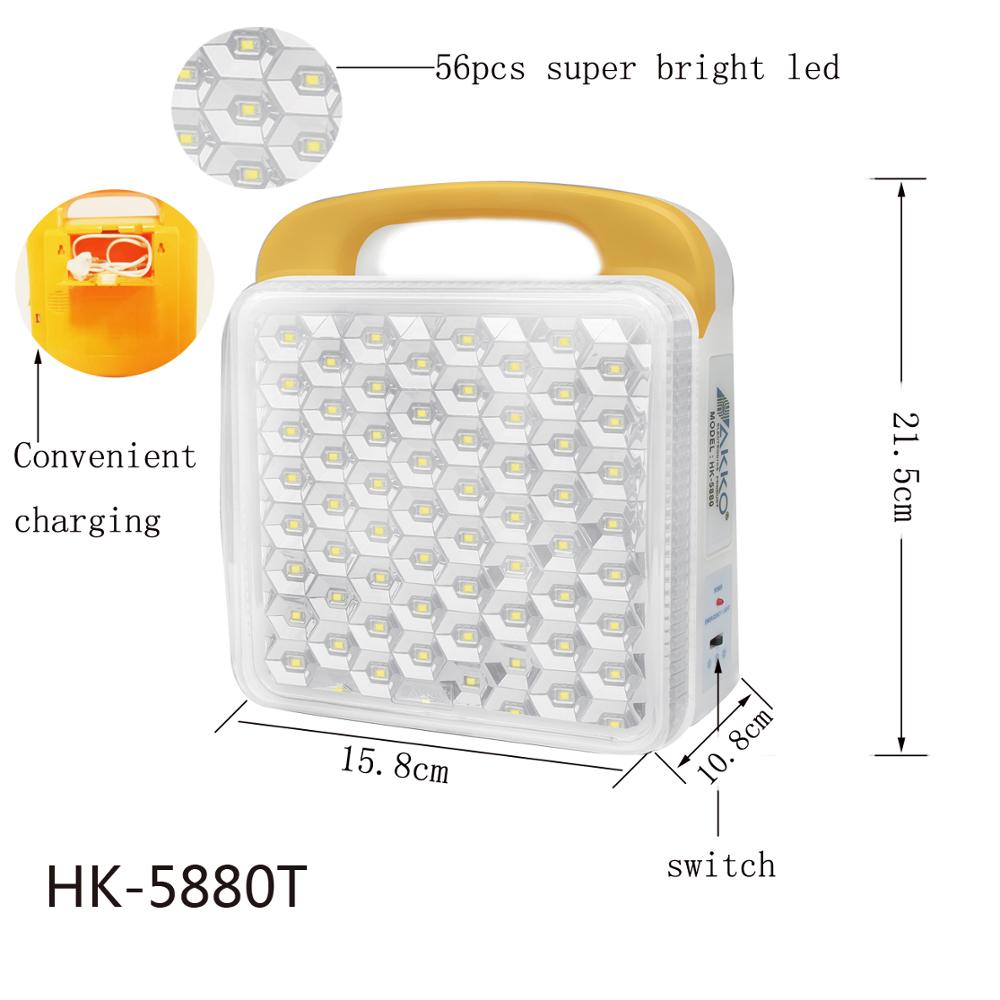 Battery operated rechargeable portable lamp 56pcs LED emergency light