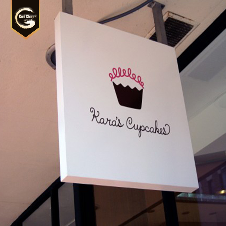 Custom design advertising box Led light box outdoor waterproof hanging square lightbox for store