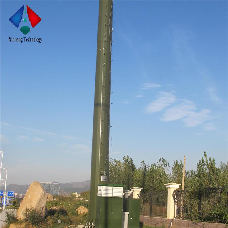 high quality radio cell phone gsm telecommunication 30m galvanized monopole steel tower