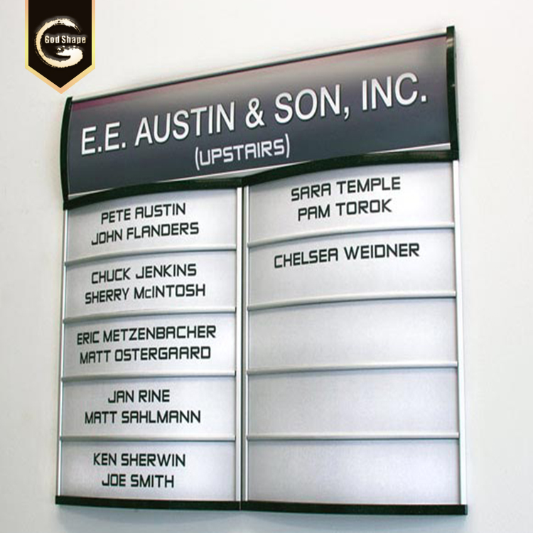 GS Custom Aluminum business school Building sign board wayfinding and directional signage