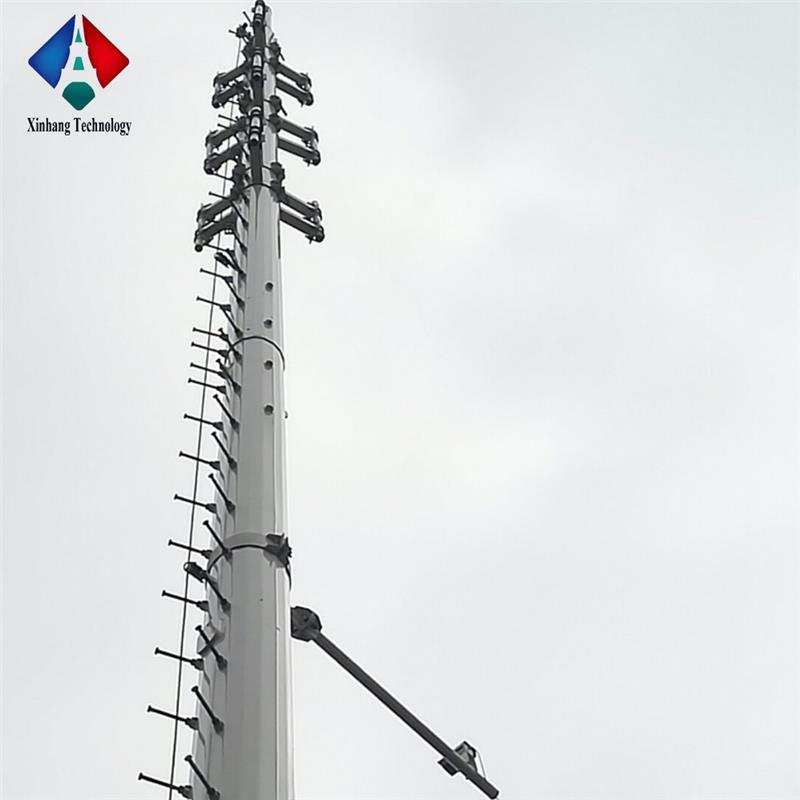 gsm telecommunication three-leg antenna mast and steel monopole communication tower