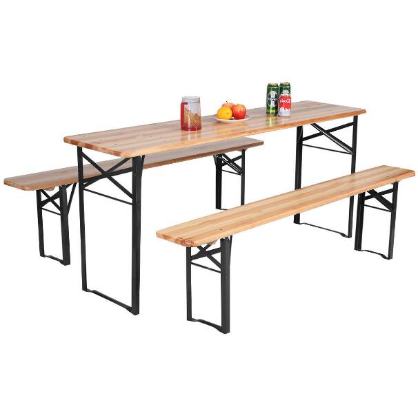 3 Pcs Wholesale Patio Picnic Table Folding Wood