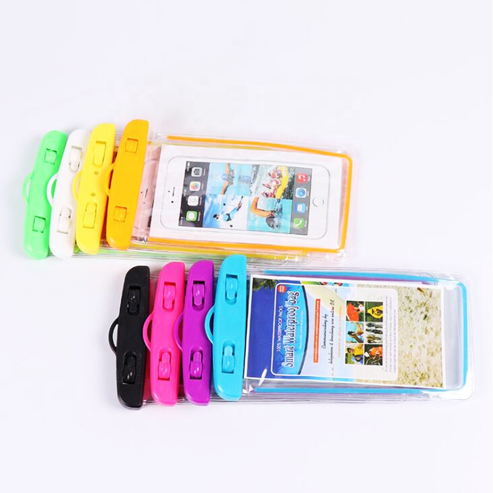 High Quality Hot Sell Custom PVC Mobile Phone Waterproof Case Pouch Bag With Neck Cord