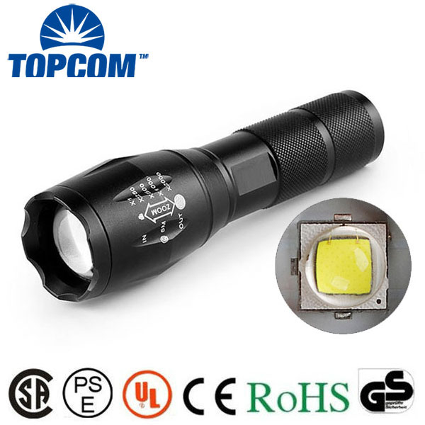 Hot Selling 1500 High Lumens Rechargeable Flashlight Waterproof Tactical LED Flashlight