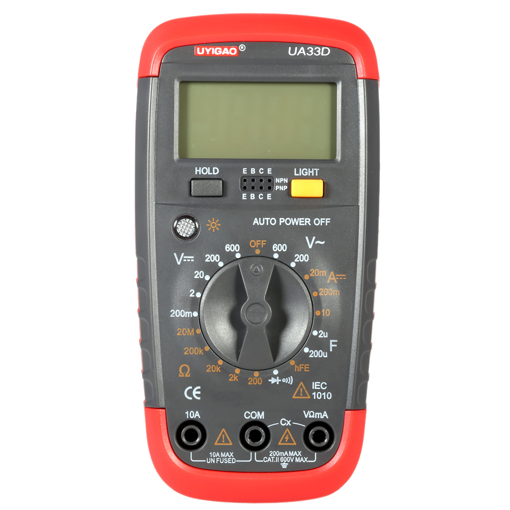 Mini Handheld Digital LCD Mulitimeter Capacitance Measurement DC/AC Voltage DC Current Resistance Meter Diode Continuity Tester