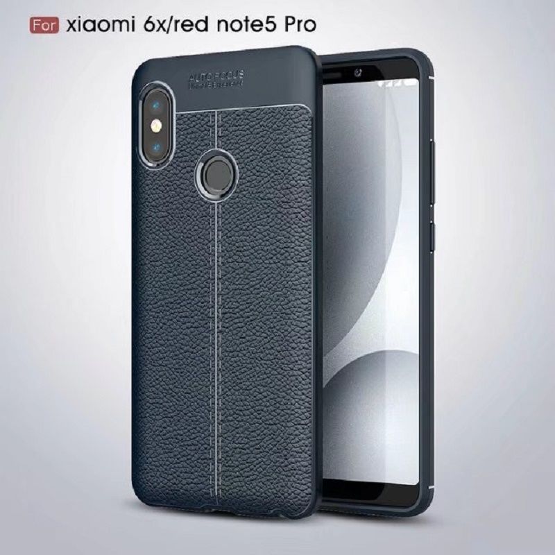 Hot Sell Litchi pattern Soft Tpu case for Xiaomi 6X Cover