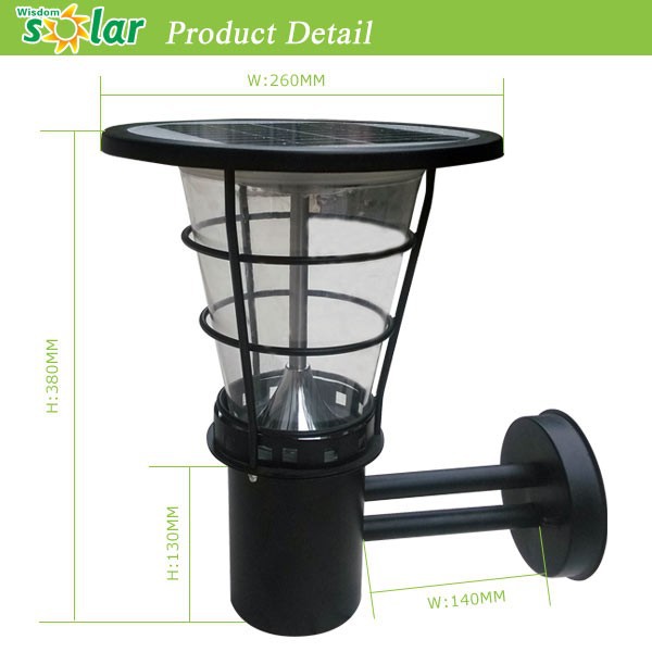 Discount Hight quality products Solar wall bracket light fitting/outdoor led wall light JR-2602B