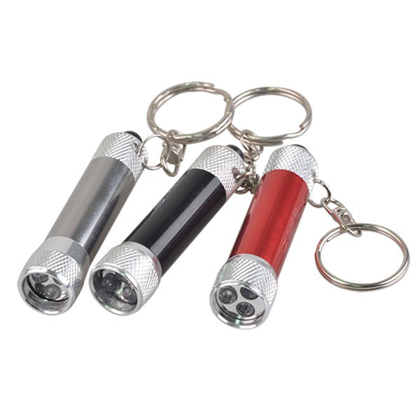 3 LED Aluminum Key Chain Light with Logo Printing