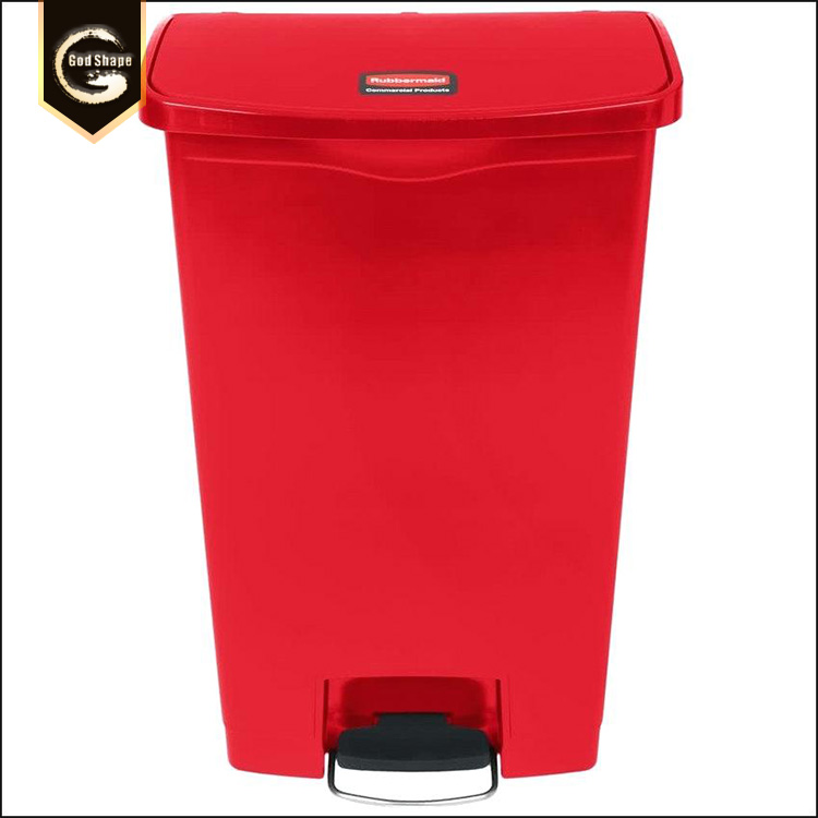 large  kitchen stainless steel metal trash can metal  home garbage bin