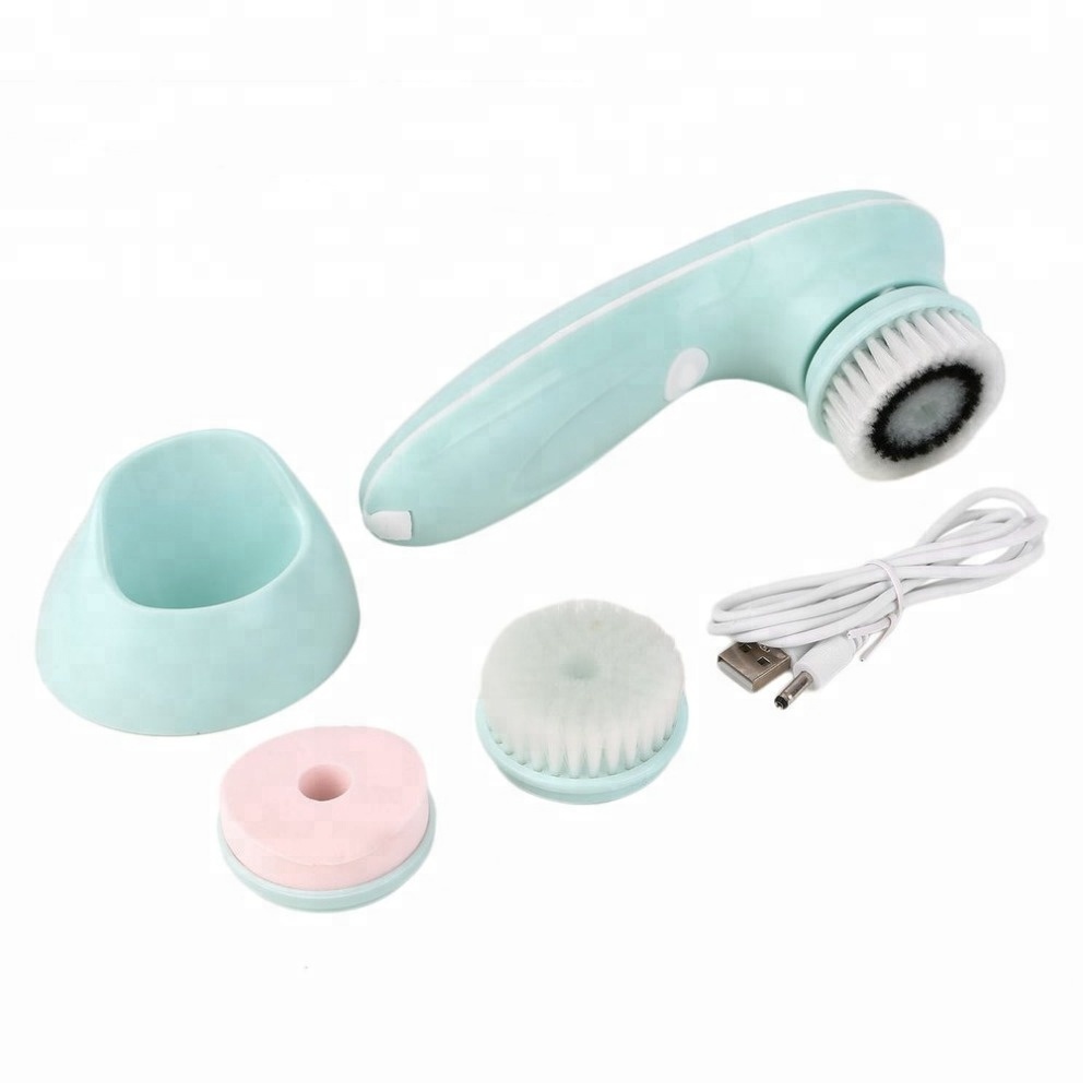 3 In 1 Cleaning Face Cleaner Vibrate Waterproof  Electric Wash Face Machine  Mini Skin Beauty Brush Pore Cleaner