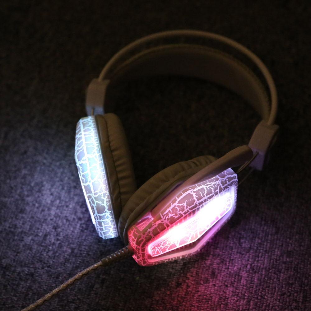 Professional Wired Gaming Headset Earphone LED Backlit Over-Ear Headphones with Microphone for PC Computer Laptop