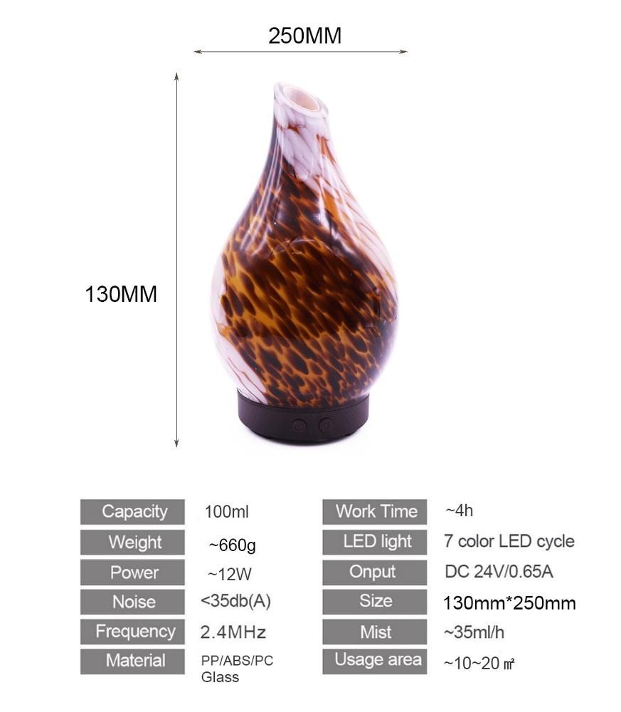 Ultrasonic Humidifier Mosaic Glass Aroma Industrial Aroma Diffuser