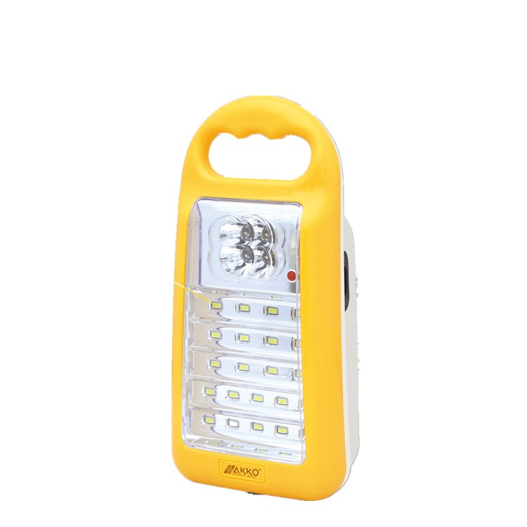 new yellow plastic body portable led rechargeable emergency light