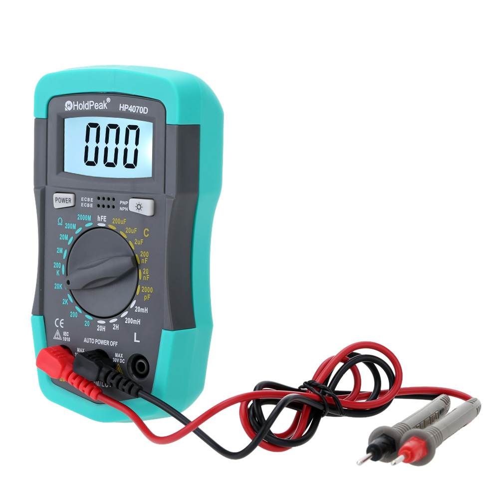 HP4070D Mini Digital Multimeter Resistance Meter Capacitance Tester Inductance Transistor Test HoldPeak Electrical Instruments