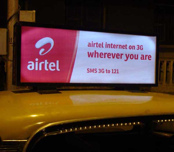 Outdoor double side taxi top advertising led display sign/taxi roof top advertising signs