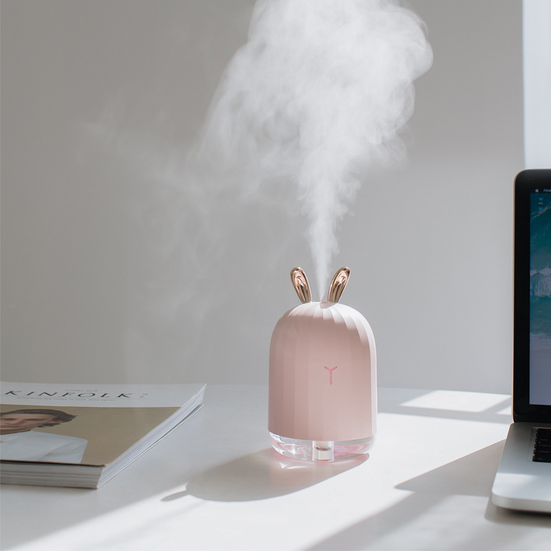 Animal Shaped Mini usb Ultrasonic Cute Mist Air Humidifier With Led Mood Light for Office Desk