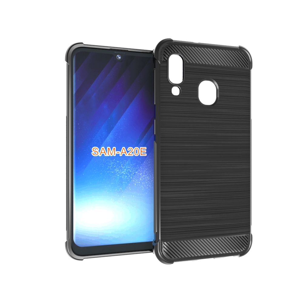 newstyle Carbon Fiber Cover soft Tpu Brushed case For Samsung Galaxy A20E