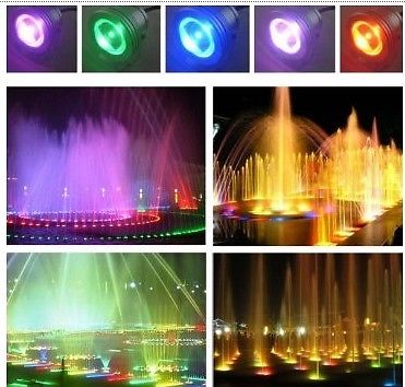 DC12V 10W RGB LED Underwater Light with Remote Controller Luminous Flux: 700-800lm, Waterproof depth: 1-2m