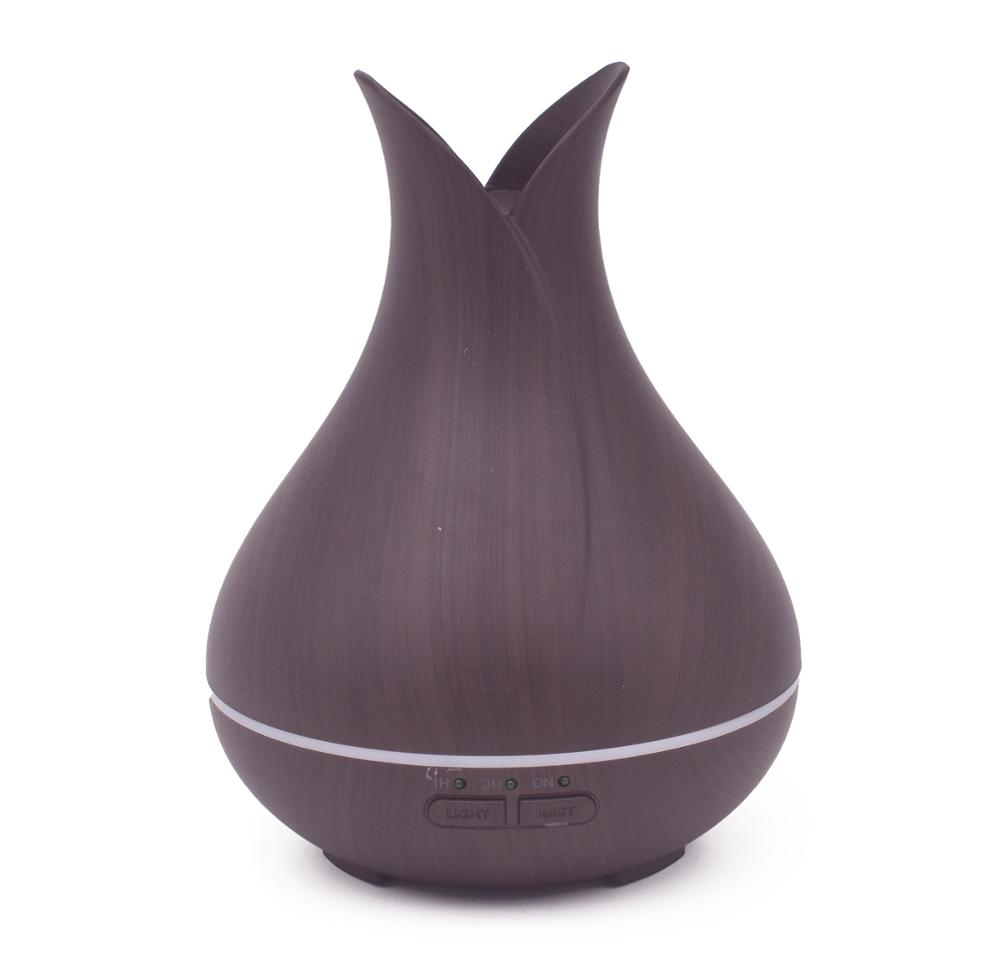 American Hot  Factory Price Cool Mist Humidifiers ,150ml Vase Wood Grain Aromatherapy Essential Oil Diffuser for Home & Spa