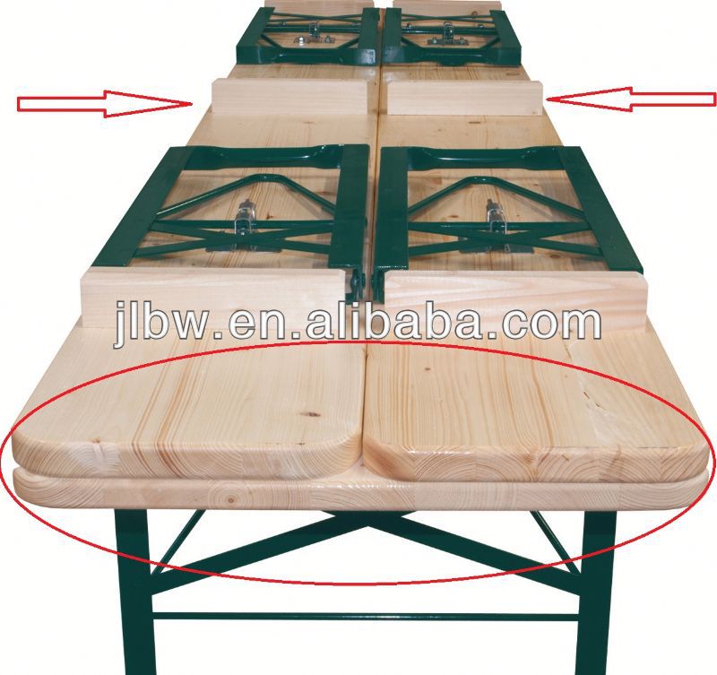 The Cheapest Folding Fir Wooden Bench Beer Table