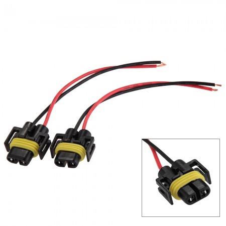 2 HID enon H11 H8 H9 Bulb Socket Wire Harness Power Cable Cord Connector Plug