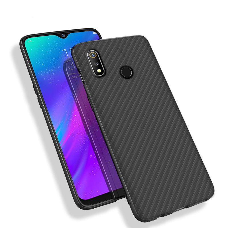 Premium Carbon Fiber  Case Full Sides Protective Shell Back shockproof Cover Design For OPP O Realme 3