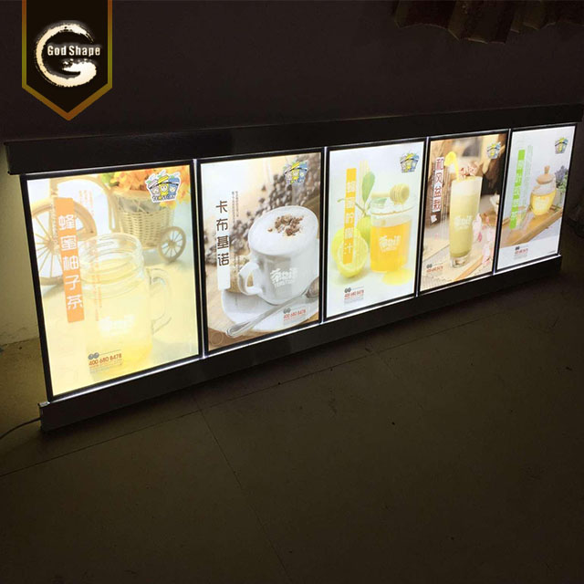 Custom size menu lightbox restaurant menu board led acrylic light box