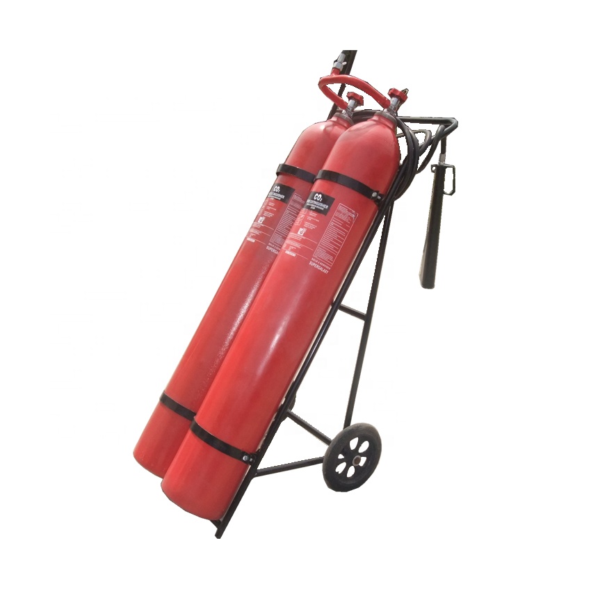 50kg co2 trolley fire extinguishers with wheels for sale