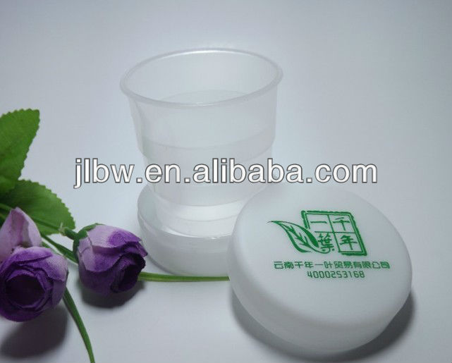 portable travel mug/plastic folding cup retractable cup promotion