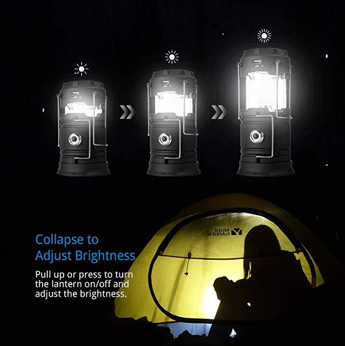 Goldmore Top selling bottom torch configurable handle 6Watt pop up 3*AA  led camping lantern for hiking traveling