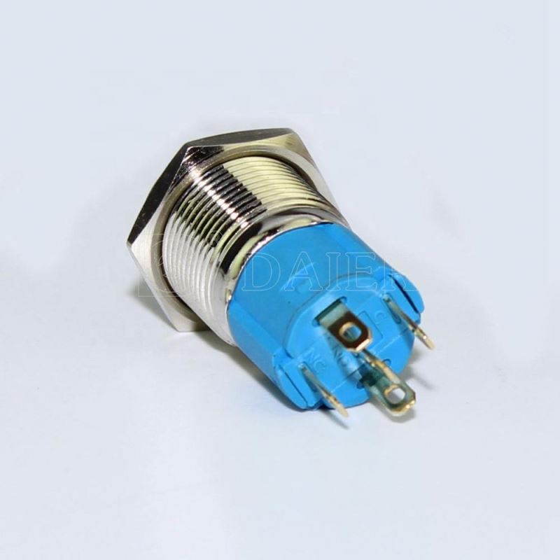 16mm Mini Round Ring Lighted Waterproof Electric Elevator Push Button Switches