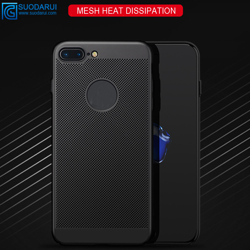 For Iphone X protective cover Heat dissipation net Mesh matte full hard PC Back shell